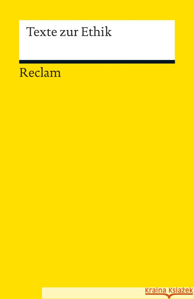 Texte zur Ethik  9783150189054 Reclam, Ditzingen - książka