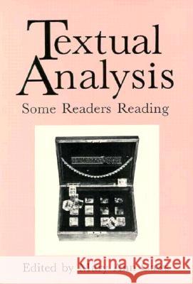 Textual Analysis: Some Readers Reading Caws, Mary Ann 9780873521413 Modern Language Association of America - książka