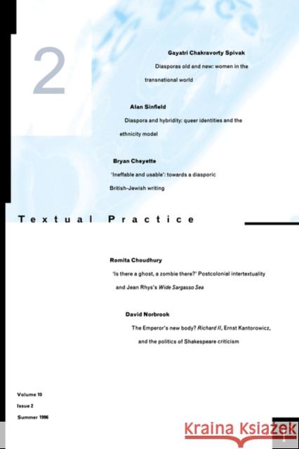 Textual Practice V10 Issue 2 Journal                                  Various 9780415145657 Routledge - książka