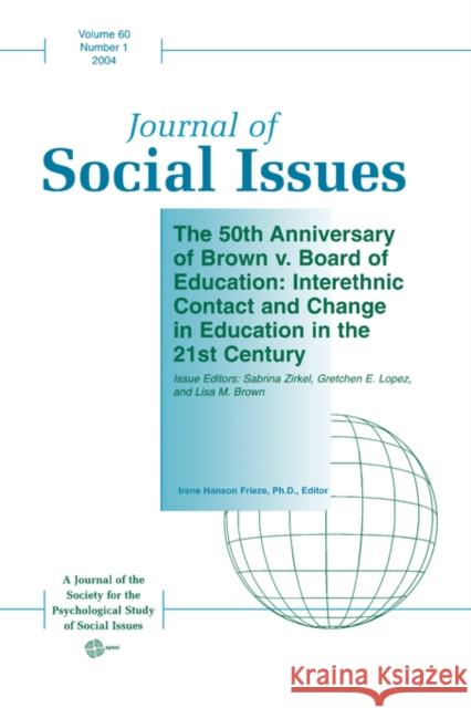 The 50th Anniversary of Brown V. Board of Education: Number 1 Zirkel, Sabrina 9781405120074 Blackwell Publishers - książka