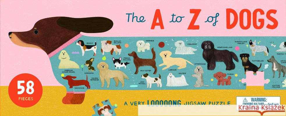 The A to Z of Dogs 58 Piece Puzzle: A Very Looooong Jigsaw Puzzle Kim, Seungyoun 9781913947378 Laurence King - książka