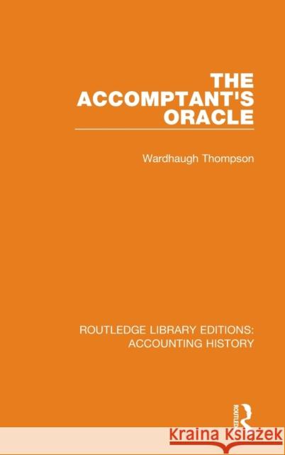 The Accomptant's Oracle Wardhaugh Thompson 9780367514631 Routledge - książka