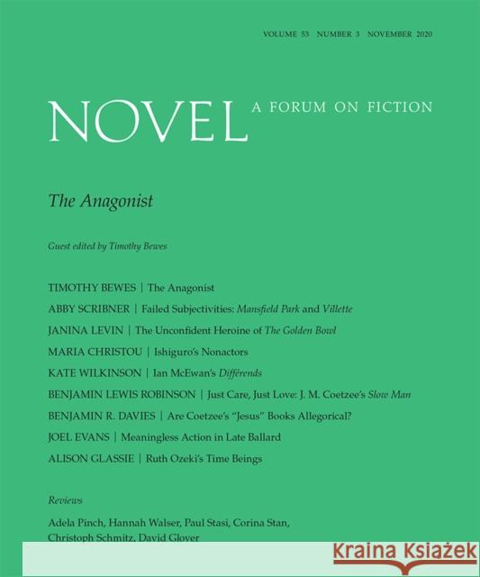 The Anagonist Timothy Bewes 9781478014812 Duke University Press - książka