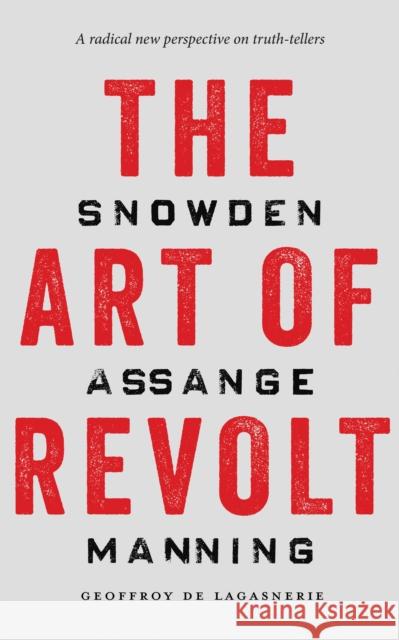 The Art of Revolt: Snowden, Assange, Manning Geoffroy De Lagasnerie 9781503600010 Stanford University Press - książka