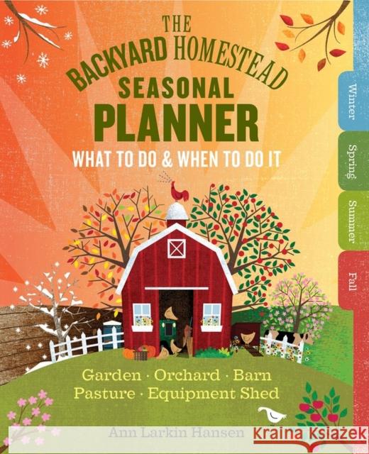 The Backyard Homestead Seasonal Planner: What to Do & When to Do It in the Garden, Orchard, Barn, Pasture & Equipment Shed Ann Larkin Hansen 9781612126975 Storey Publishing - książka