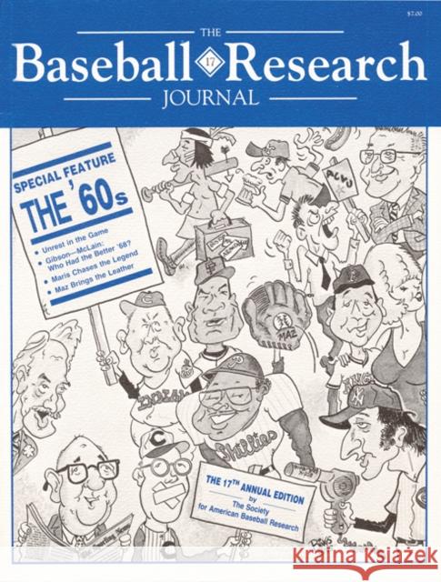 The Baseball Research Journal (Brj), Volume 17 Society for American Baseball Research   Society for American Baseball Research ( Jim Kaplan 9780910137348 Society for American Baseball Research - książka