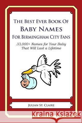 The Best Ever Book of Baby Names for Birmingham City Fans: 33,000+ Names for Your Baby That Will Last a Lifetime Julian S 9781503056404 Createspace - książka