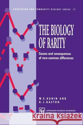 The Biology of Rarity: Causes and Consequences of Rare--Common Differences Kunin, W. E. 9789401064835 Springer - książka