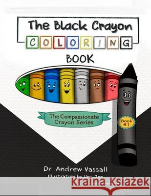 The Black Crayon Coloring Book Andrew Vassall 9781968792282 Winged Publications - książka