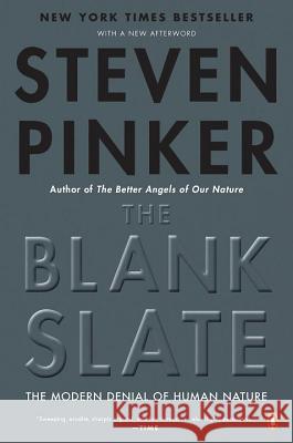 The Blank Slate: The Modern Denial of Human Nature Pinker, Steven 9780142003343 Penguin Books - książka