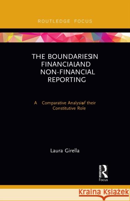The Boundaries in Financial and Non-Financial Reporting: A Comparative Analysis of their Constitutive Role Girella, Laura 9781032095660 Routledge - książka