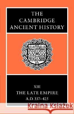 The Cambridge Ancient History Averil Cameron Peter Garnsey R. C. Blockley 9780521302005 Cambridge University Press - książka