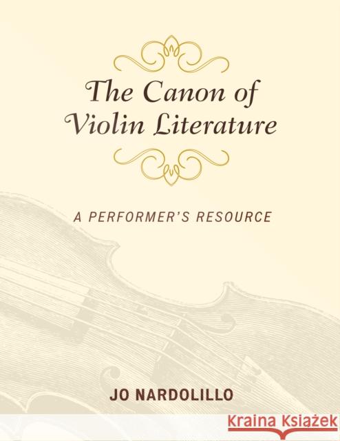 The Canon of Violin Literature: A Performer's Resource Jo Nardolillo 9781538114605 Rowman & Littlefield Publishers - książka