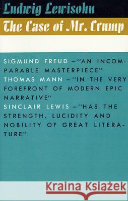 The Case of Mr. Crump Ludwig Lewisohn Thomas Mann 9780374504489 Farrar Straus Giroux - książka