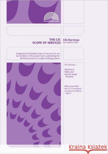 The CIC Scope of Services Handbook  9781859462638 RIBA Enterprises - książka
