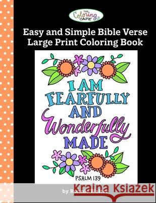 The Coloring Cafe-Easy and Simple Bible Verse Large Print Coloring Book Ronnie Walter 9781736157466 Rj Smart Publishing - książka