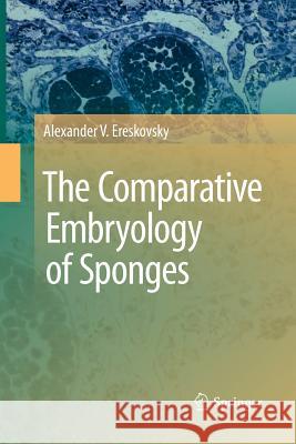 The Comparative Embryology of Sponges Alexander V Ereskovsky   9789400791541 Springer - książka
