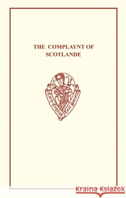 The Complaynt of Scotlande  9780859919616 Not Avail - książka