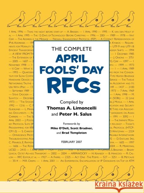 The Complete April Fools' Day Rfcs Limoncelli, Thomas A. 9781573980425 Peer-To-Peer Communications - książka