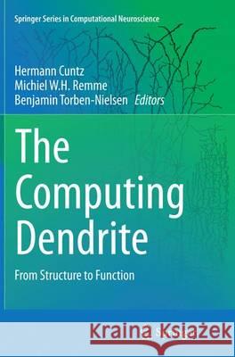The Computing Dendrite: From Structure to Function Cuntz, Hermann 9781493953530 Springer - książka