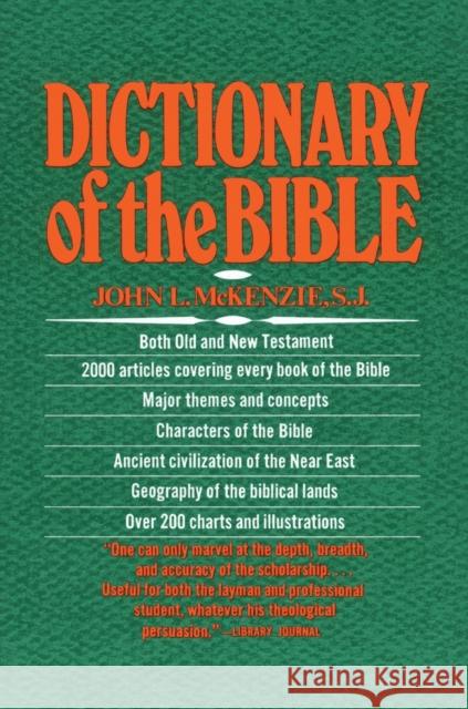 The Dictionary of the Bible John L. McKenzie J. McKenzie 9780684819136 Touchstone Books - książka