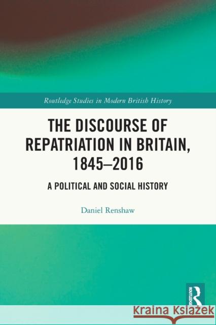 The Discourse of Repatriation in Britain, 1845-2016: A Political and Social History Renshaw, Daniel 9780367708290 Taylor & Francis Ltd - książka