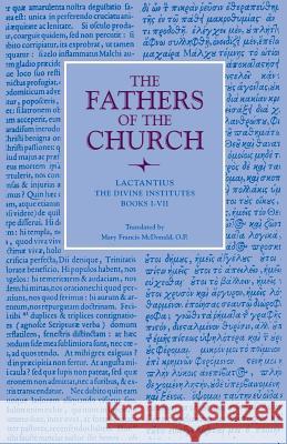 The Divine Institutes, Books I-VII Lactantius 9780813215679  - książka