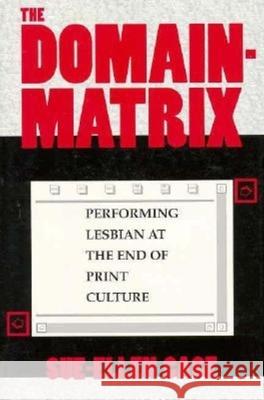 The Domain-Matrix: Performing Lesbian at the End of Print Culture Case, Sue-Ellen 9780253210944 Indiana University Press - książka
