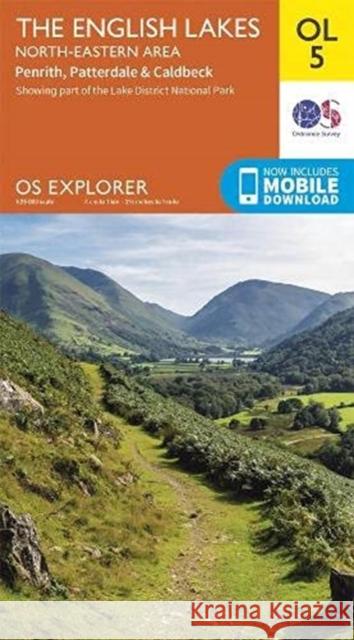 The English Lakes North-Eastern Area: Penrith, Patterdale & Caldbeck  9780319264003 Ordnance Survey - książka