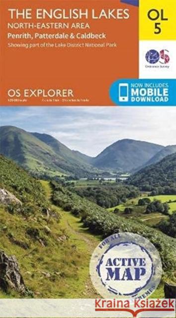 The English Lakes North-Eastern Area: Penrith, Patterdale & Caldbeck  9780319475850 Ordnance Survey - książka