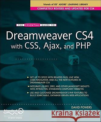 The Essential Guide to Dreamweaver Cs4 with Css, Ajax, and PHP Powers, David 9781430216100  - książka