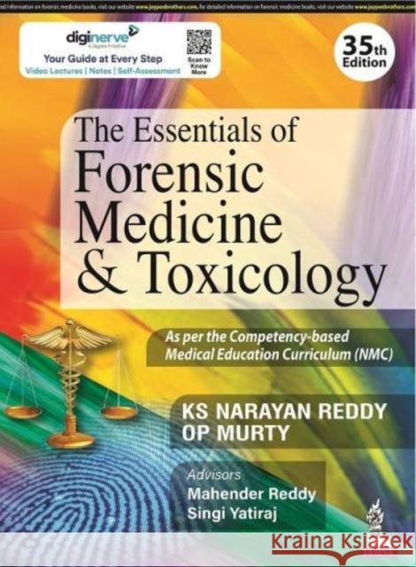 The Essentials of Forensic Medicine & Toxicology KS Narayan Reddy OP Murty  9789354653216 Jaypee Brothers Medical Publishers - książka