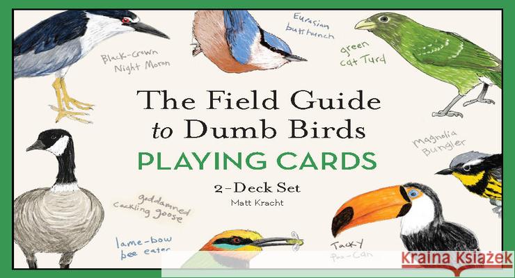 The Field Guide to Dumb Birds Playing Cards: 2-Deck Set Matt Kracht 9781797241074 Chronicle Books - książka