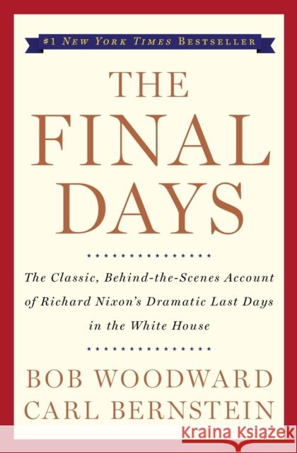 The Final Days Bob Woodward Carl Bernstein 9780743274067 Simon & Schuster - książka