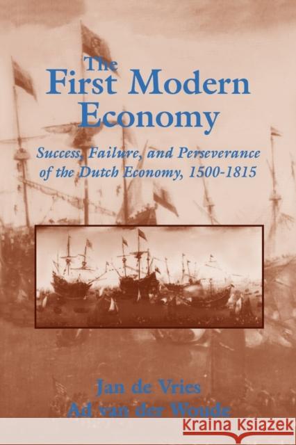 The First Modern Economy: Success, Failure, and Perseverance of the Dutch Economy, 1500 1815 de Vries, Jan 9780521578257  - książka