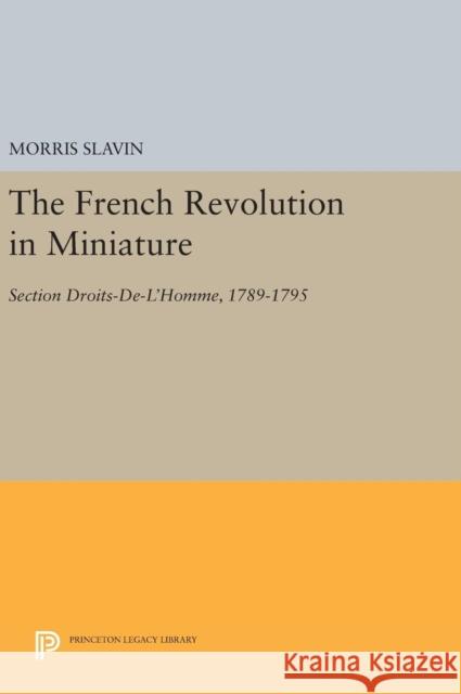 The French Revolution in Miniature: Section Droits-De-l'Homme, 1789-1795 Morris Slavin 9780691640754 Princeton University Press - książka