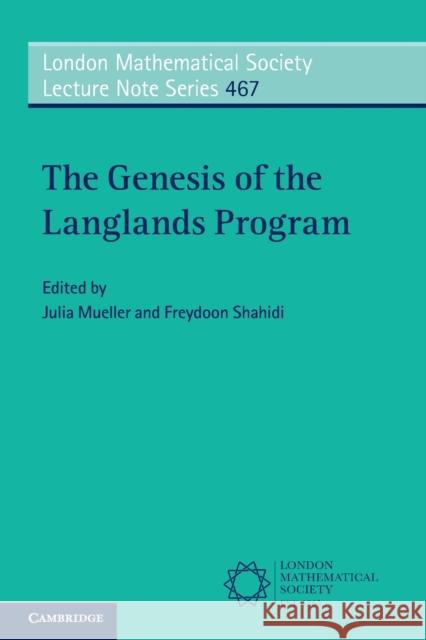 The Genesis of the Langlands Program  9781108710947 Cambridge University Press - książka