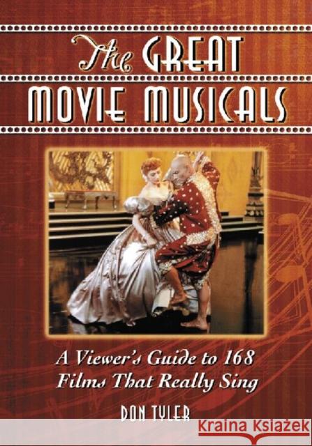 The Great Movie Musicals: A Viewer's Guide to 168 Films That Really Sing Tyler, Don 9780786443840 McFarland & Company - książka