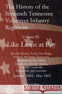 The History of the Sixteenth Tennessee Volunteer Infantry Regiment: Like Lions at Bay  9781511401289  - książka