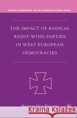 The Impact of Radical Right-Wing Parties in West European Democracies Michelle Hale Williams M. Williams 9781349534708 Palgrave MacMillan - książka