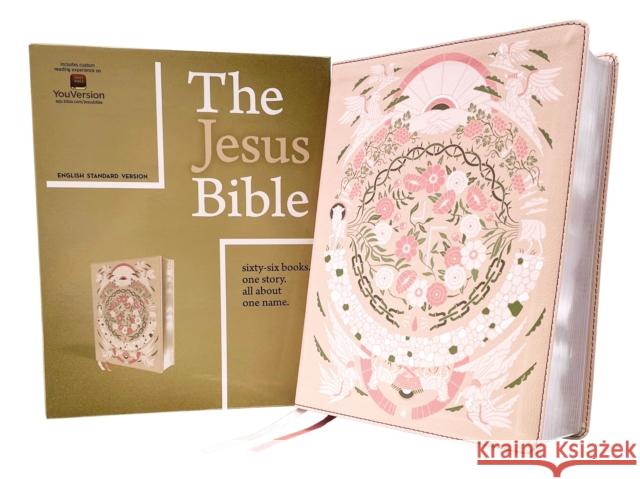 The Jesus Bible Artist Edition, ESV, Leathersoft, Peach Floral  9780310460183 Zondervan - książka