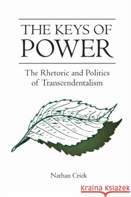 The Keys of Power: The Rhetoric and Politics of Transcendentalism Nathan Crick 9781611177787 University of South Carolina Press - książka