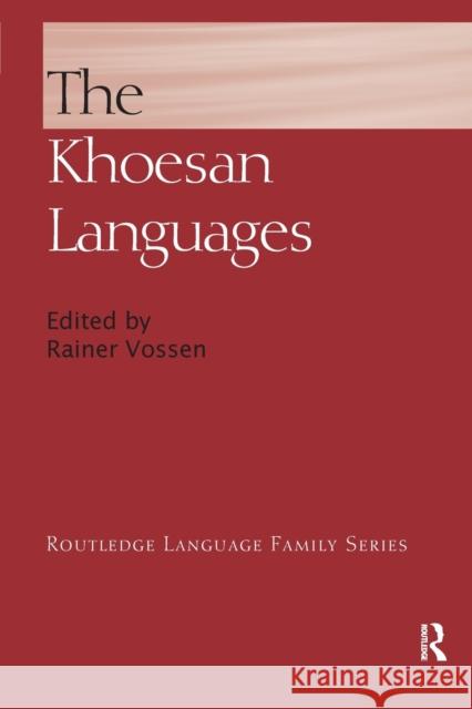 The Khoesan Languages Rainer Vossen 9780367570477 Routledge - książka