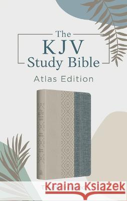 The KJV Study Bible: Atlas Edition, Thumb Indexed [Taupe & Denim Crosshatch] Christopher D. Hudson 9781636096872 Barbour Publishing - książka