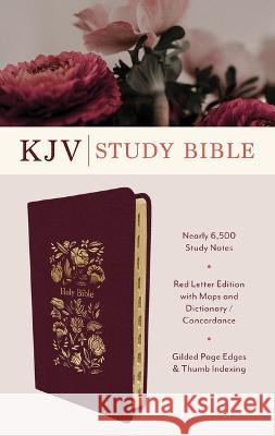 The KJV Study Bible, Indexed (Crimson Bouquet) Christopher D. Hudson 9781636096070 Barbour Publishing - książka