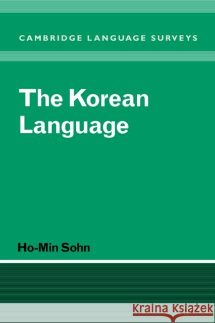 The Korean Language Ho-Min Sohn S. R. Anderson J. Bresnan 9780521361231 Cambridge University Press - książka