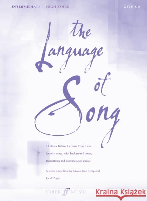 The Language Of Song: Intermediate (High Voice)  9780571523436 Faber Music Ltd - książka