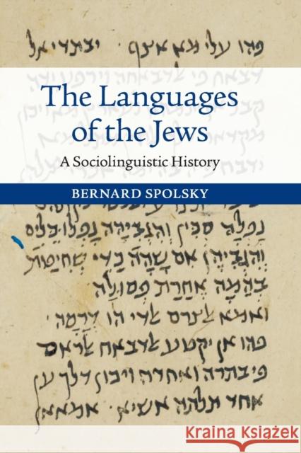 The Languages of the Jews: A Sociolinguistic History Spolsky, Bernard 9781107699953 CAMBRIDGE UNIVERSITY PRESS - książka