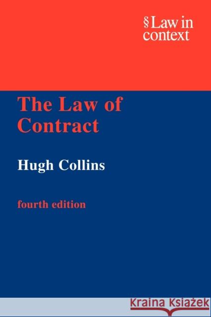 The Law of Contract Hugh Collins 9780521606431  - książka