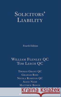 The Law of Solicitors' Liabilities Qc, William Flenley 9781526505293 Tottel Publishing - książka